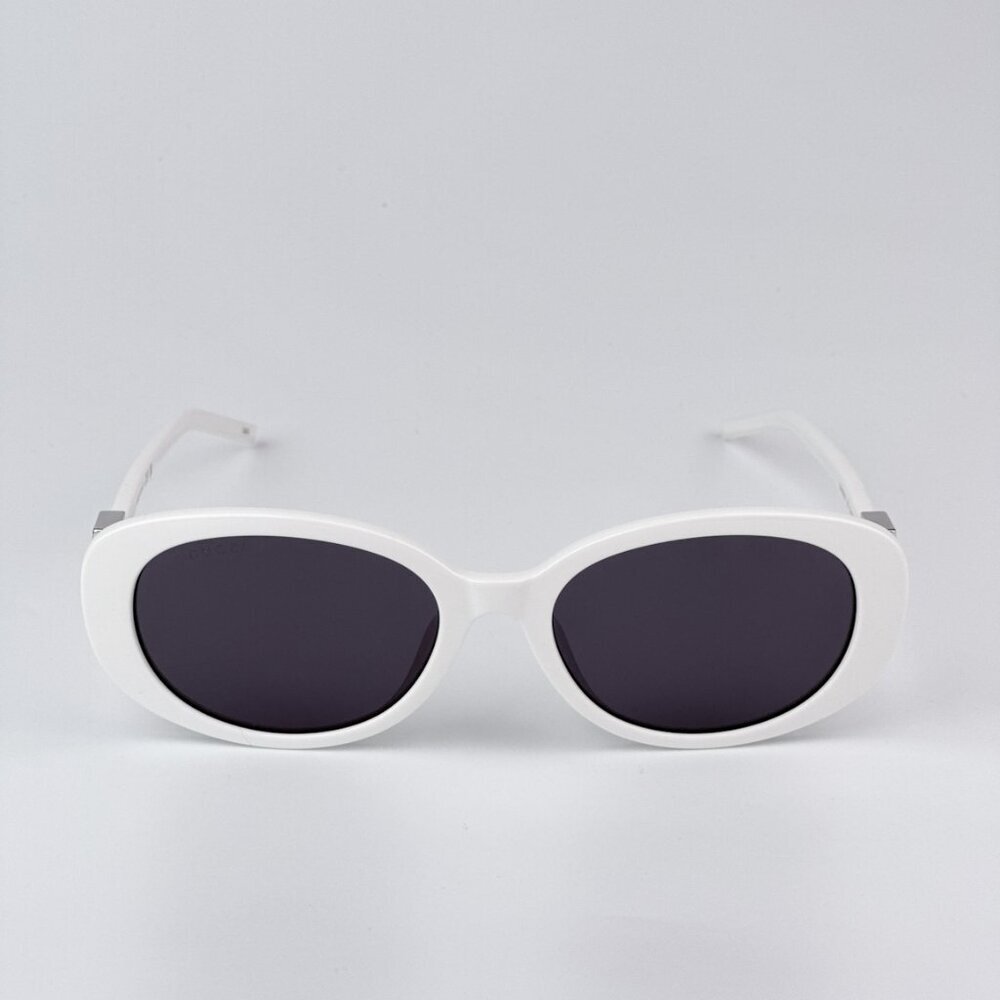 Gucci GG1684SA 006 BRAND NEW Sunglasses White Grey Unisex Oval - Picture 5 of 9
